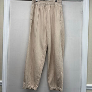 Women's AGOLDE 90's Wide Leg Bowed Sweatpants M Beige NWOT